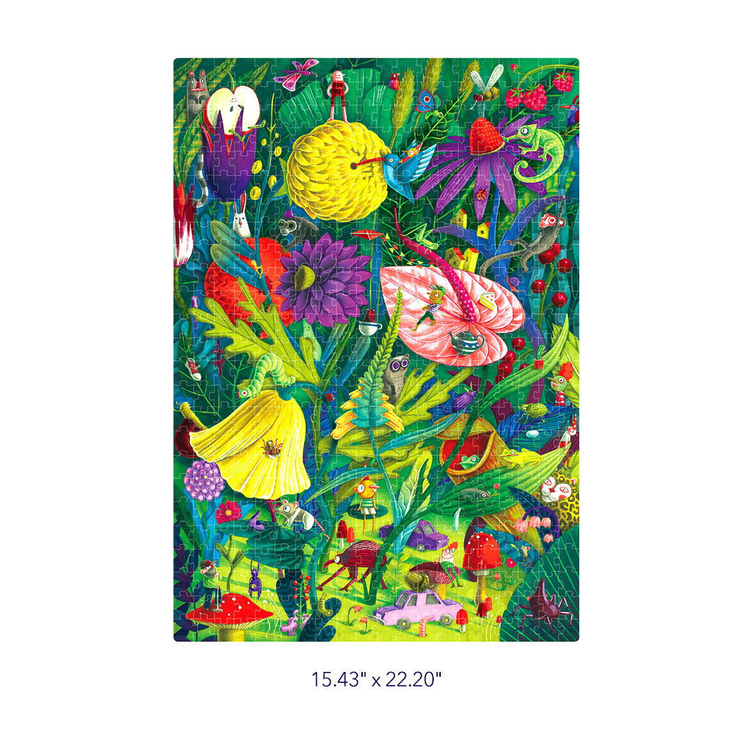 Menininės kurta dėlionė - Little People In My garden, 500 dalių